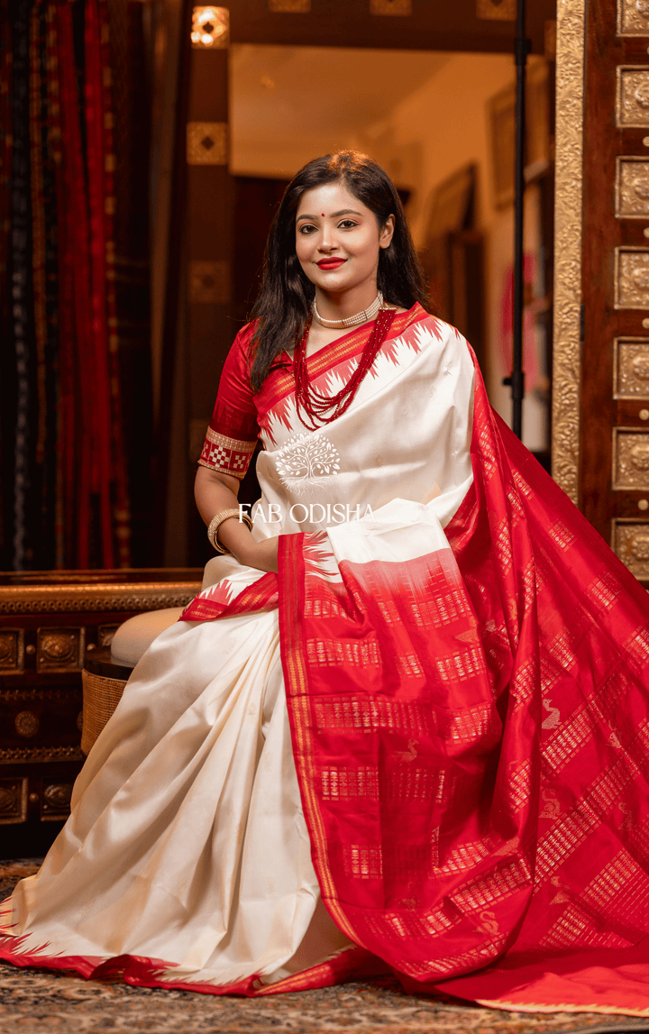BERHAMPURI ROYAL SWARNA SUNDARI PURE TISSUE SILK PATTA SAREE