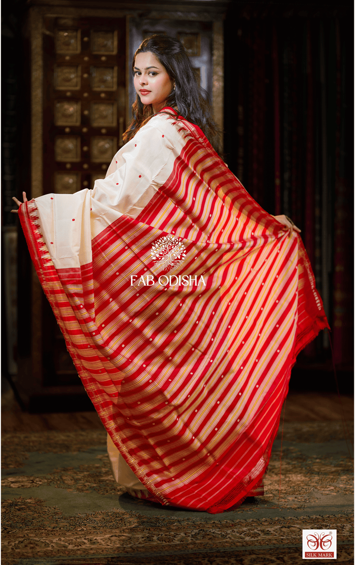 SINDOOR SAGA BERHAMPURI DOUBLE AANCHAL PURE SILK PATTA SAREE