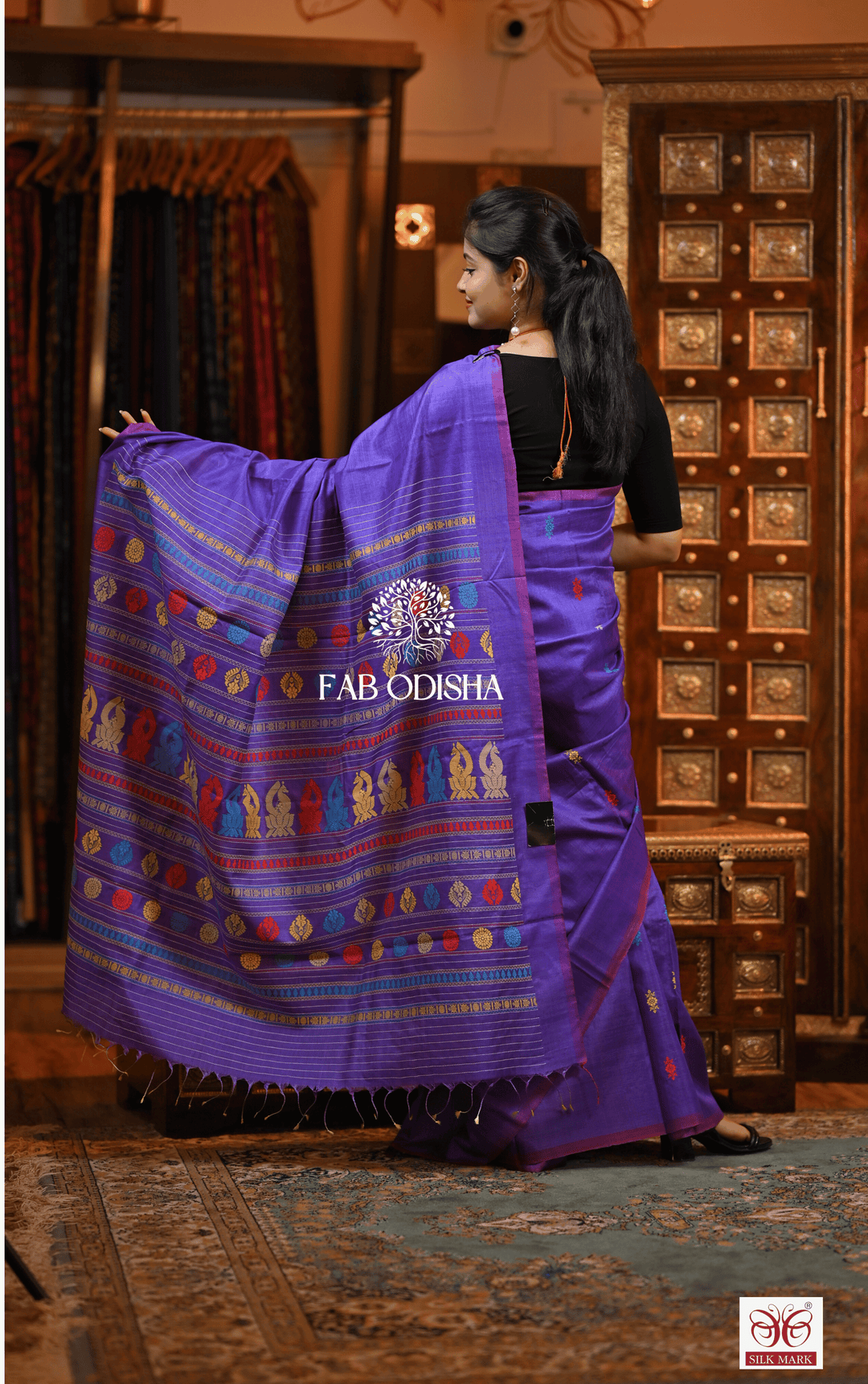 MANOHARA THREADS OF TIME DESIGNER FINE TUSSAR HANDLOOM SILK SAREE