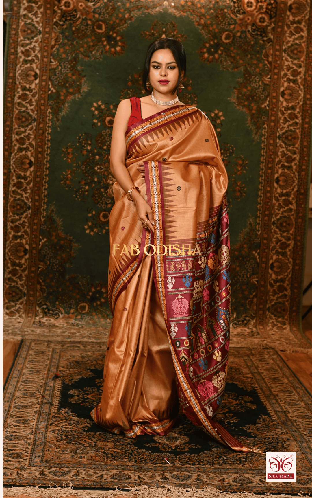 ODISHA ORIGINS HERITAGE LUXE MASTER WEAVE SUPER FINE TUSSAR SILK SAREE