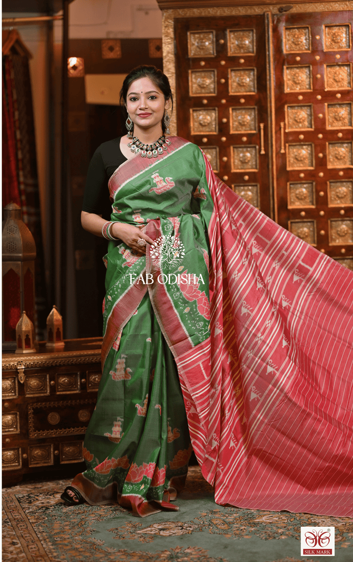 GLAMORAMA ETHEREAL THREADS DESIGNER PREMIUM MULBERRY HANDLOOM PURE SILK SAREE
