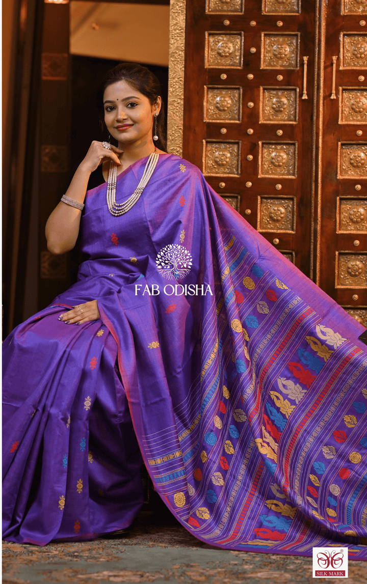 MANOHARA THREADS OF TIME DESIGNER FINE TUSSAR HANDLOOM SILK SAREE