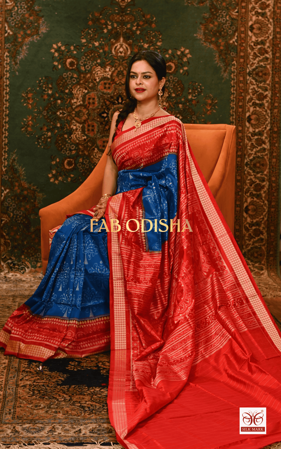 KALPAVRIKSHYA TREE OF LIFE EXQUISITE SAMBALPURI PURE HANDLOOM SILK SAREE