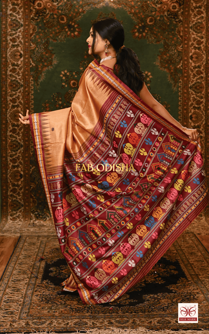 ODISHA ORIGINS HERITAGE LUXE MASTER WEAVE SUPER FINE TUSSAR SILK SAREE