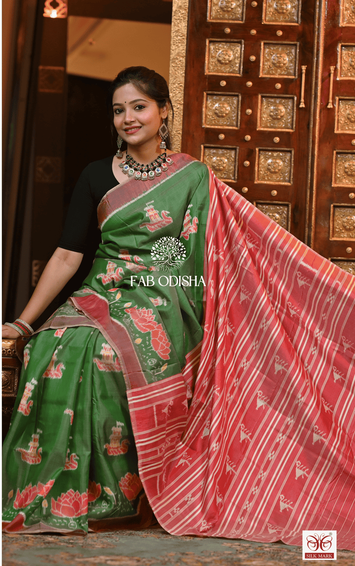 GLAMORAMA ETHEREAL THREADS DESIGNER PREMIUM MULBERRY HANDLOOM PURE SILK SAREE