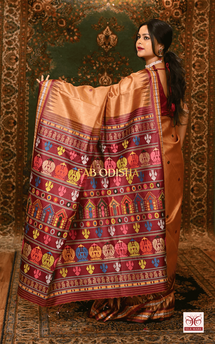 ODISHA ORIGINS HERITAGE LUXE MASTER WEAVE SUPER FINE TUSSAR SILK SAREE