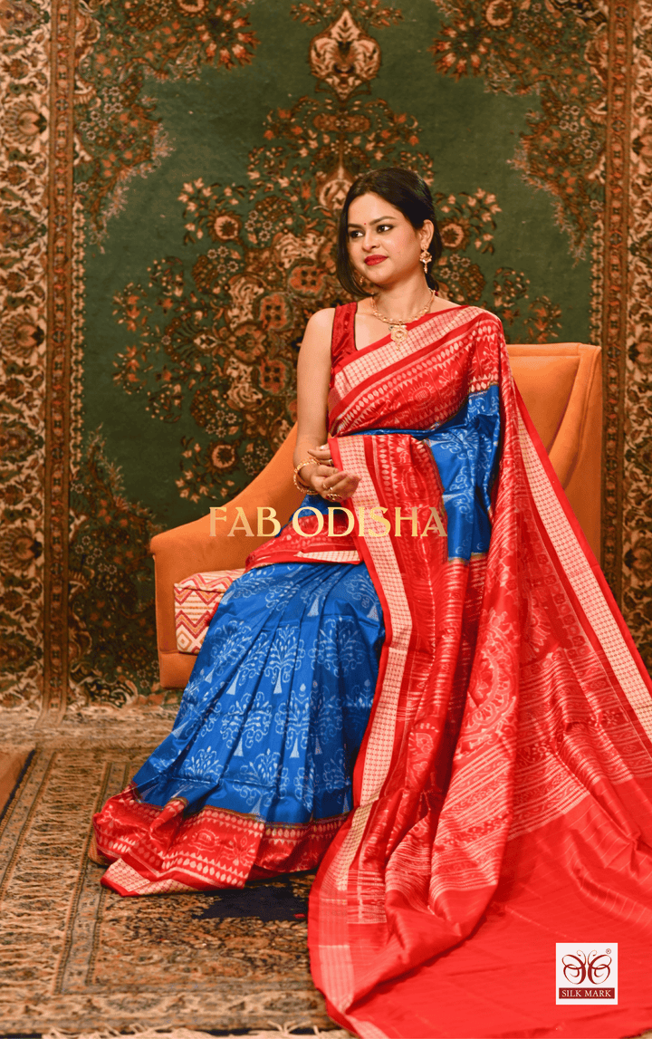 KALPAVRIKSHYA TREE OF LIFE EXQUISITE SAMBALPURI PURE HANDLOOM SILK SAREE