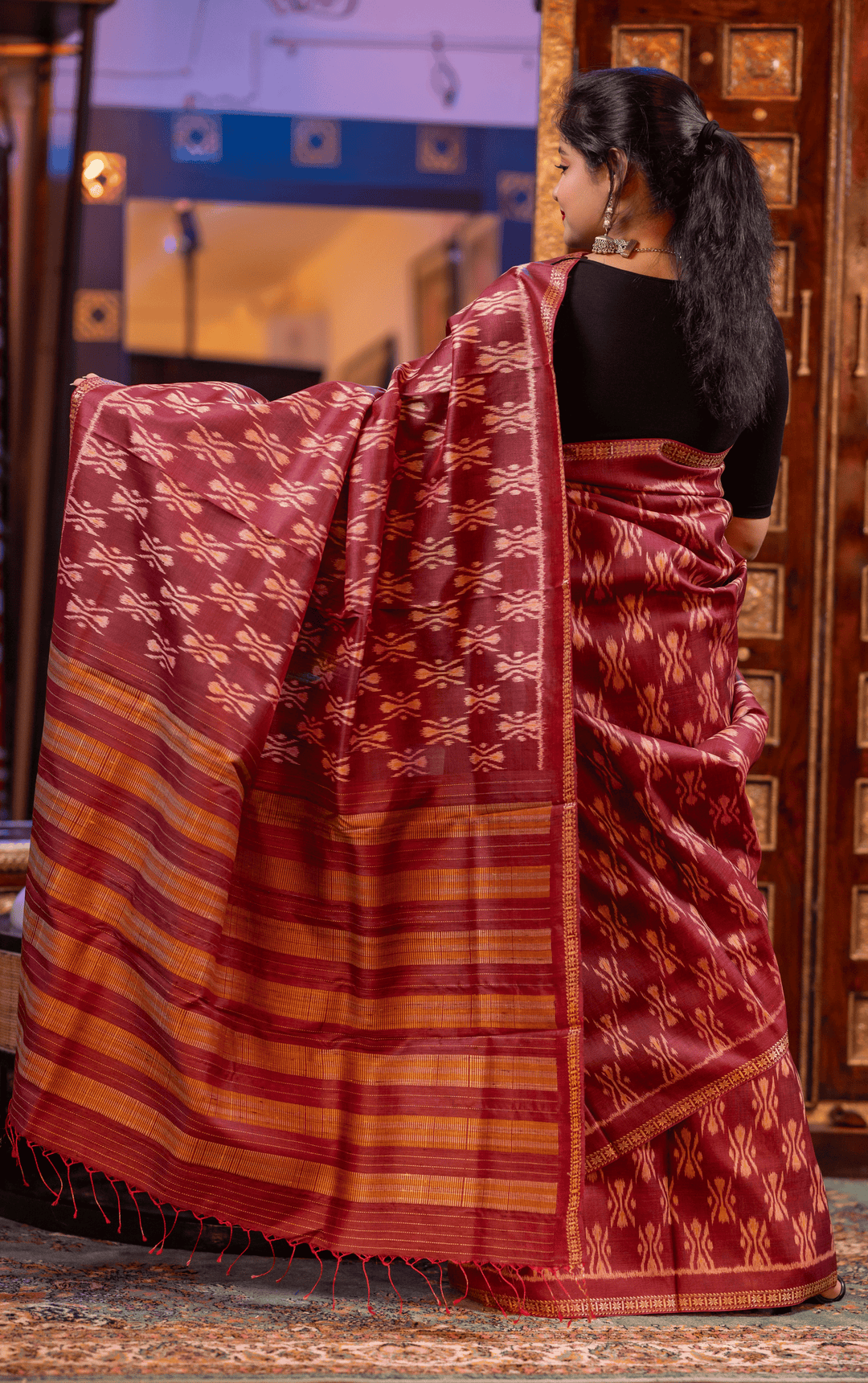 AMRITAM HEIRLOOM HUES DESIGNER FINE TUSSAR SILK SAREE