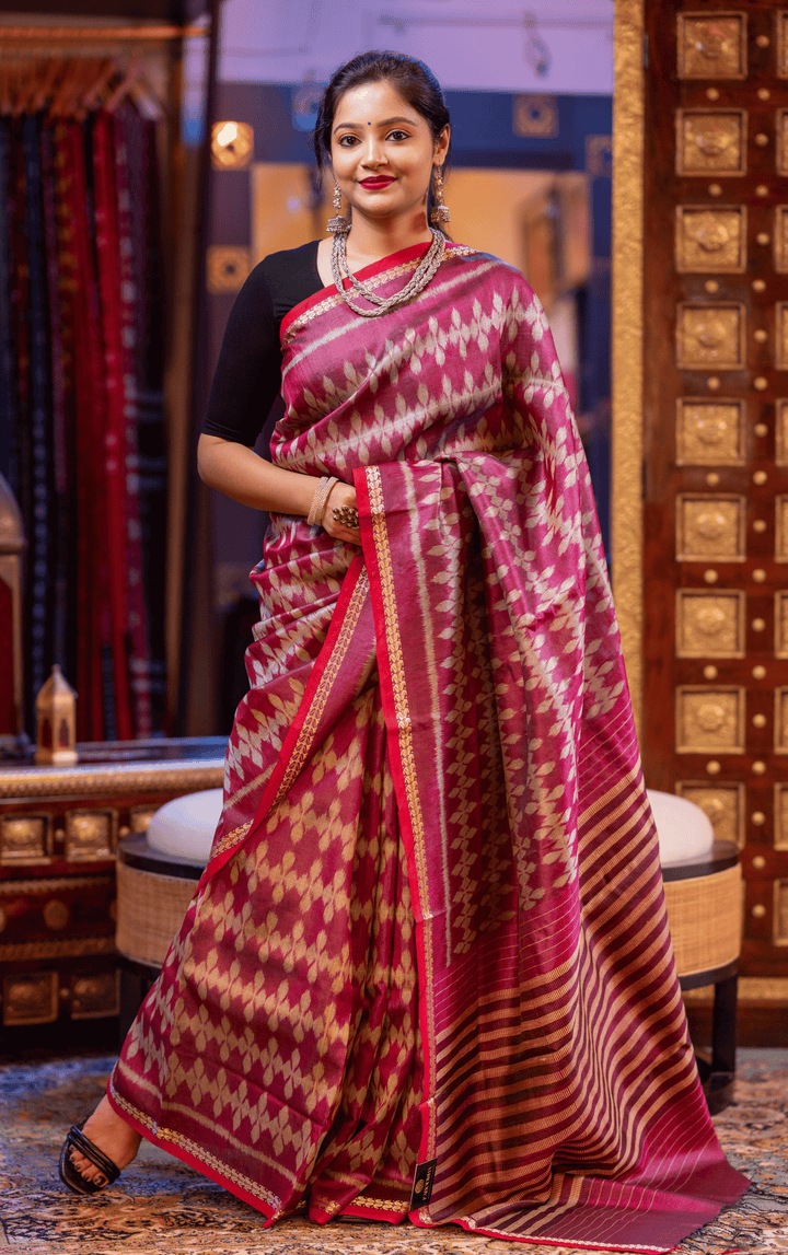 SURYAPRABHA SAREE SERENITY DESIGNER FINE TUSSAR SILK SAREE