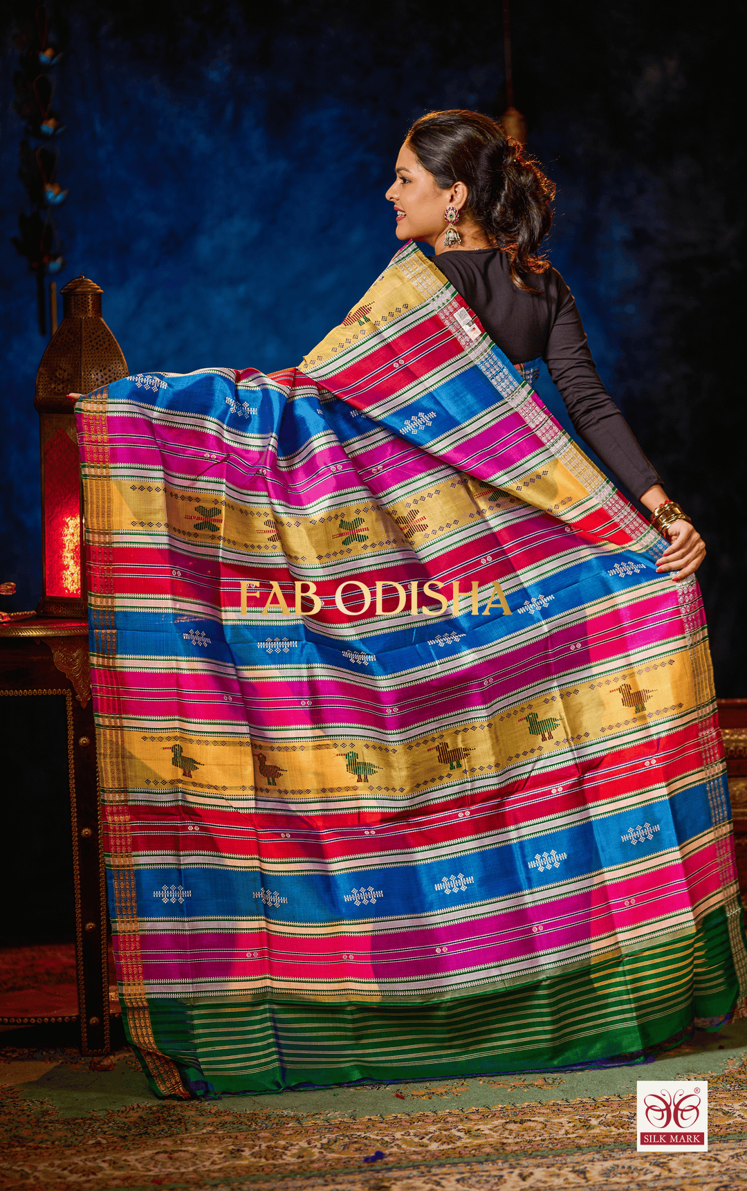 LASITA SILK WHISPER BERHAMPURI DOUBLE AANCHAL PURE SILK PATTA SAREE