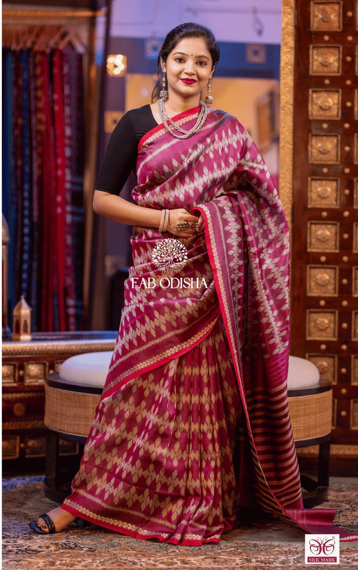 SURYAPRABHA SAREE SERENITY DESIGNER FINE TUSSAR SILK SAREE