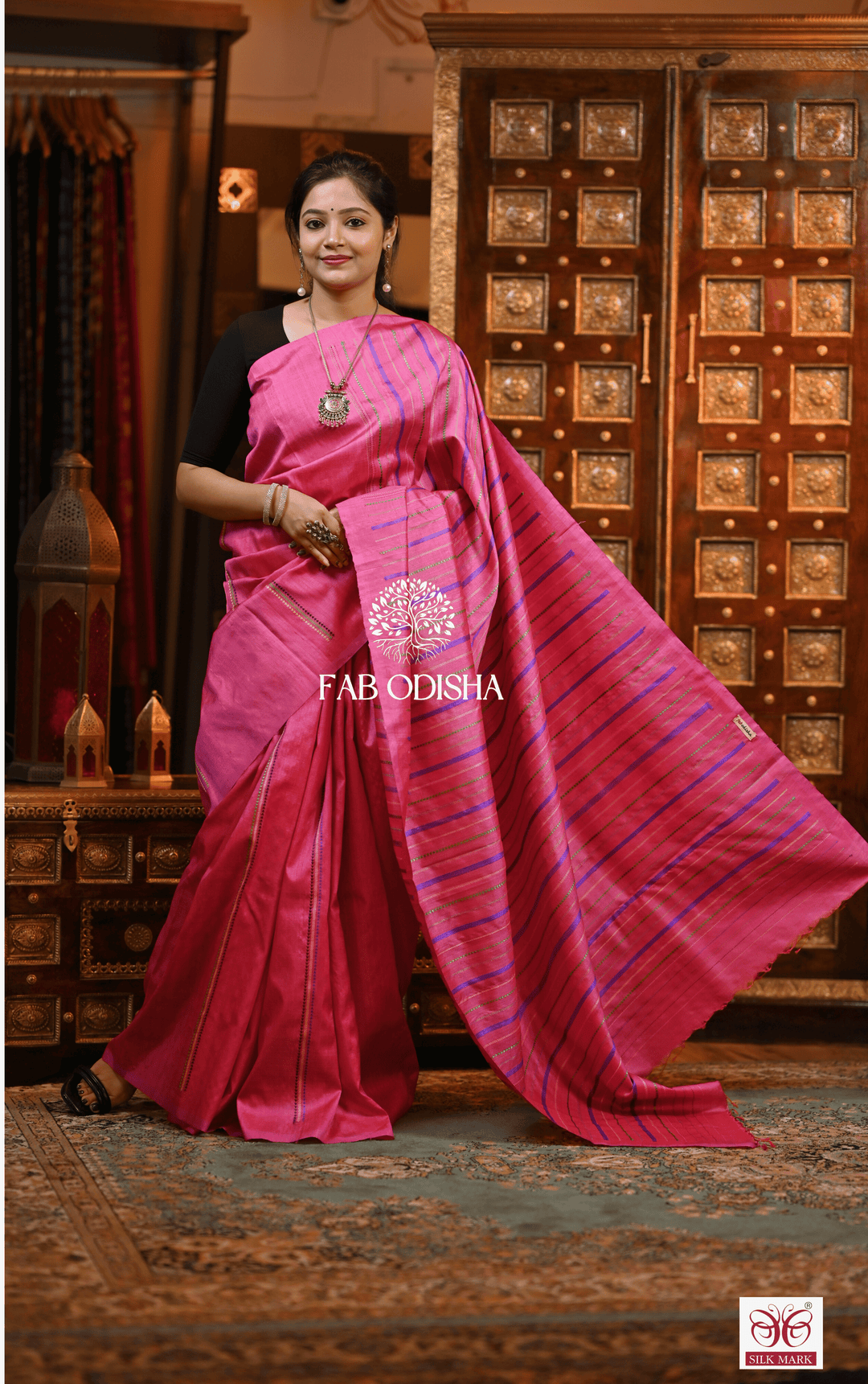 SIX YARDS OF LUXE TIMELESS DESIGNER FINE TUSSAR HANDLOOM SILK SAREE