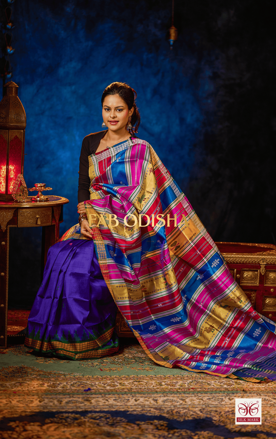 LASITA SILK WHISPER BERHAMPURI DOUBLE AANCHAL PURE SILK PATTA SAREE