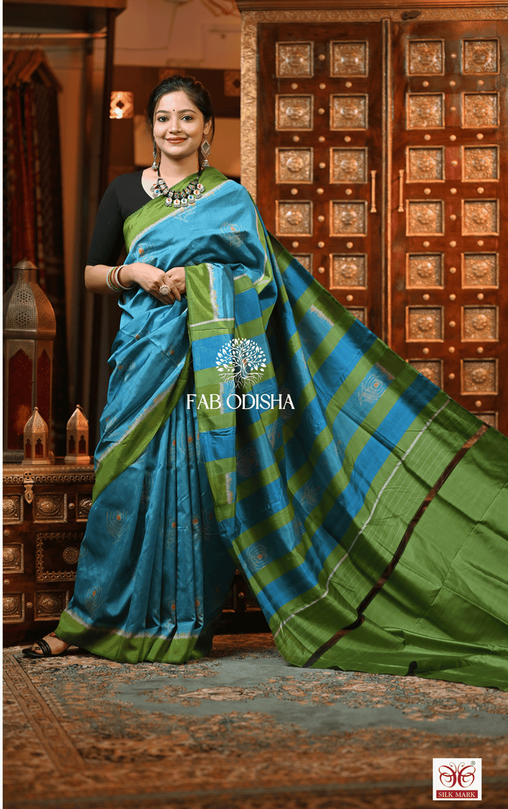 GLIMMERING SAREE SYMPHONY DESIGNER PREMIUM MULBERRY HANDLOOM PURE SILK SAREE