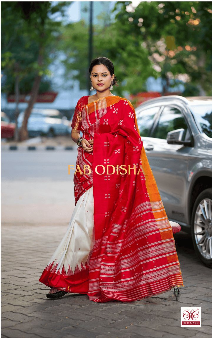 CHANDRAMALLI CHITRAKALA EXCLUSIVE BERHAMPURI DOUBLE AANCHAL PURE SILK PATTA SAREE