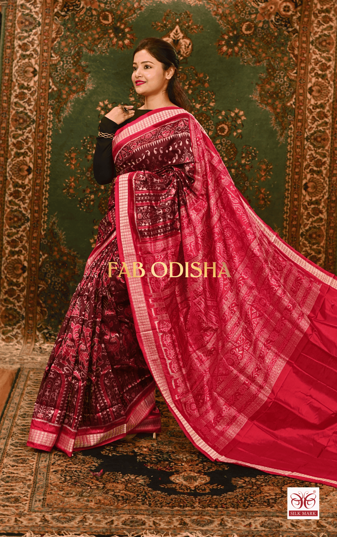 RAJKISHORI NANDINI EXCLUSIVE SAMBALPURI PURE HANDLOOM SILK SAREE