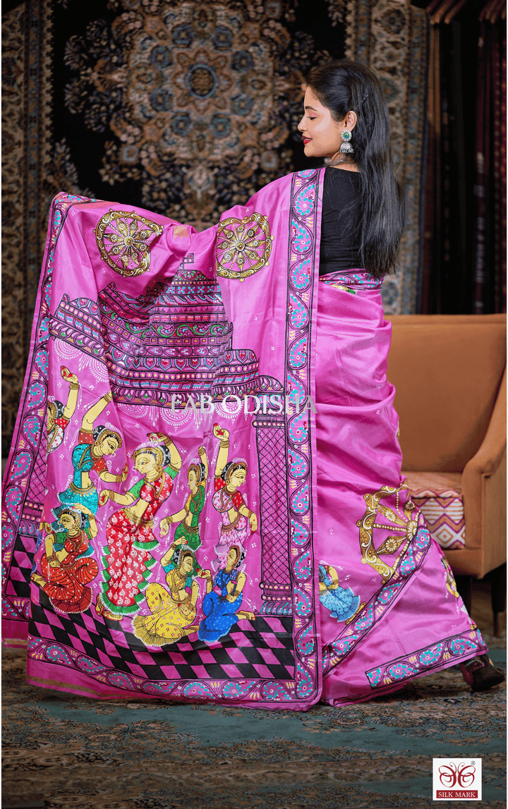 KONARK MAHOTSAV THEMED PATTACHITRA PURE SILK SAREE