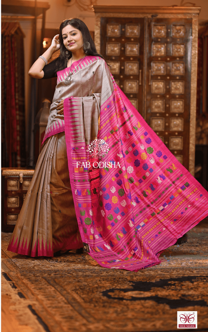RIWAAZ ETHEREAL ELEGANCE DESIGNER SUPER FINE TUSSAR SILK SAREE
