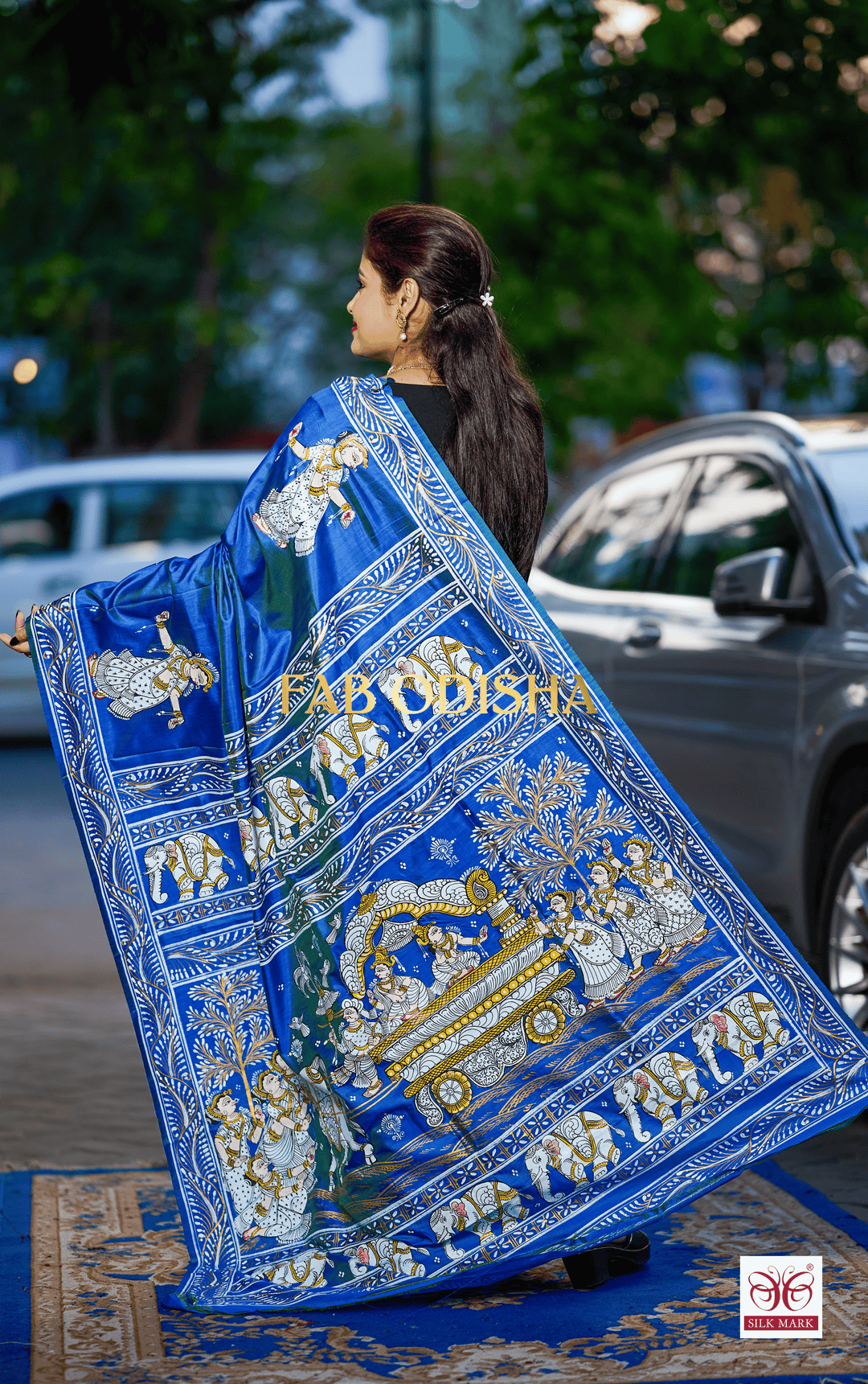 GAJGAMINI BARAATI THEMED PATTACHITRA PURE SILK SAREE