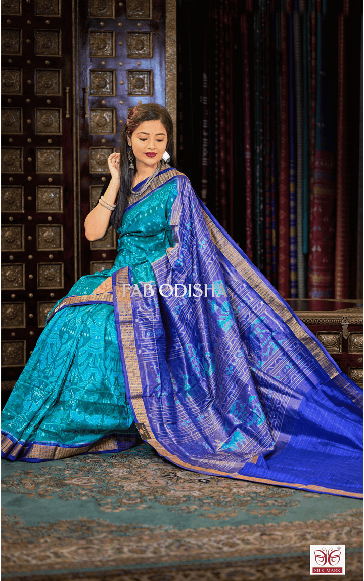 REVATI RESHAM EXCLUSIVE SAMBALPURI HANDLOOM PURE TISSUE SILK SAREE