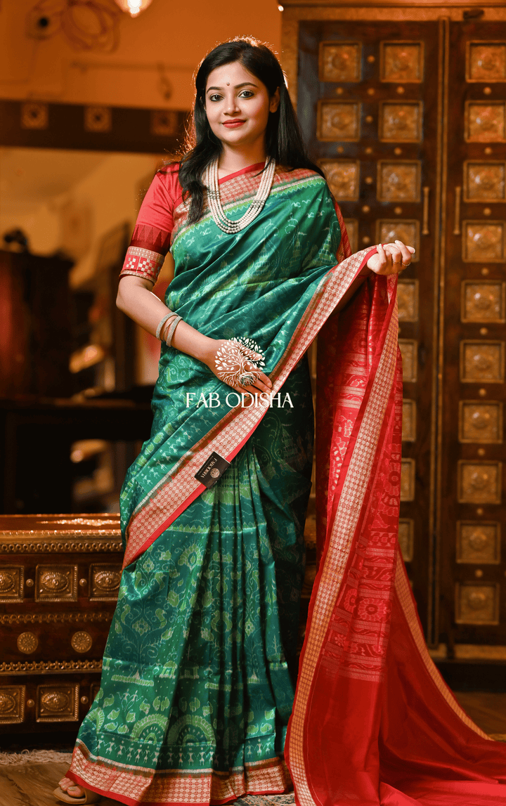 AANANDAM DRAPE BOITA SAMBALPURI HANDLOOM PURE SILK SAREE