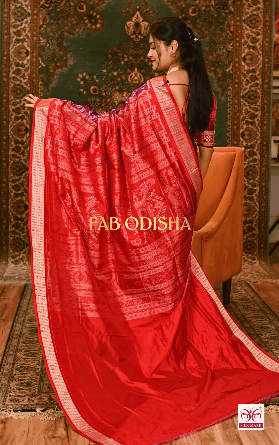 TULSI KALASH EXCLUSIVE SAMBALPURI PURE HANDLOOM SILK SAREE