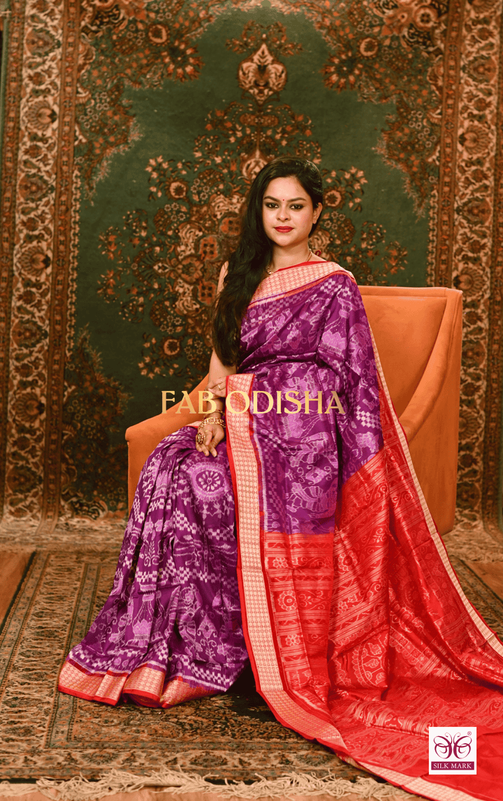 NRITYANGANA MANOHARI EXCLUSIVE SAMBALPURI PURE HANDLOOM SILK SAREE