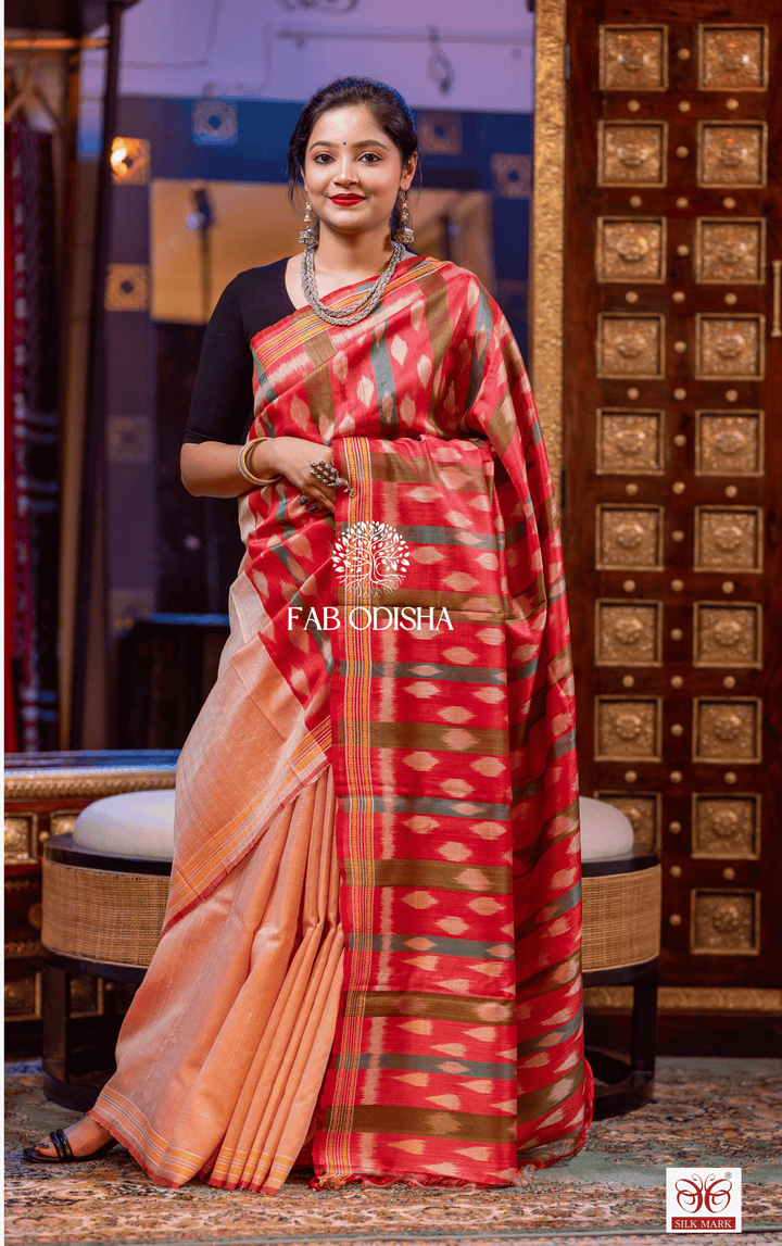HEMAHARINI SILK SYMPHONY DESIGNER FINE TUSSAR SILK SAREE