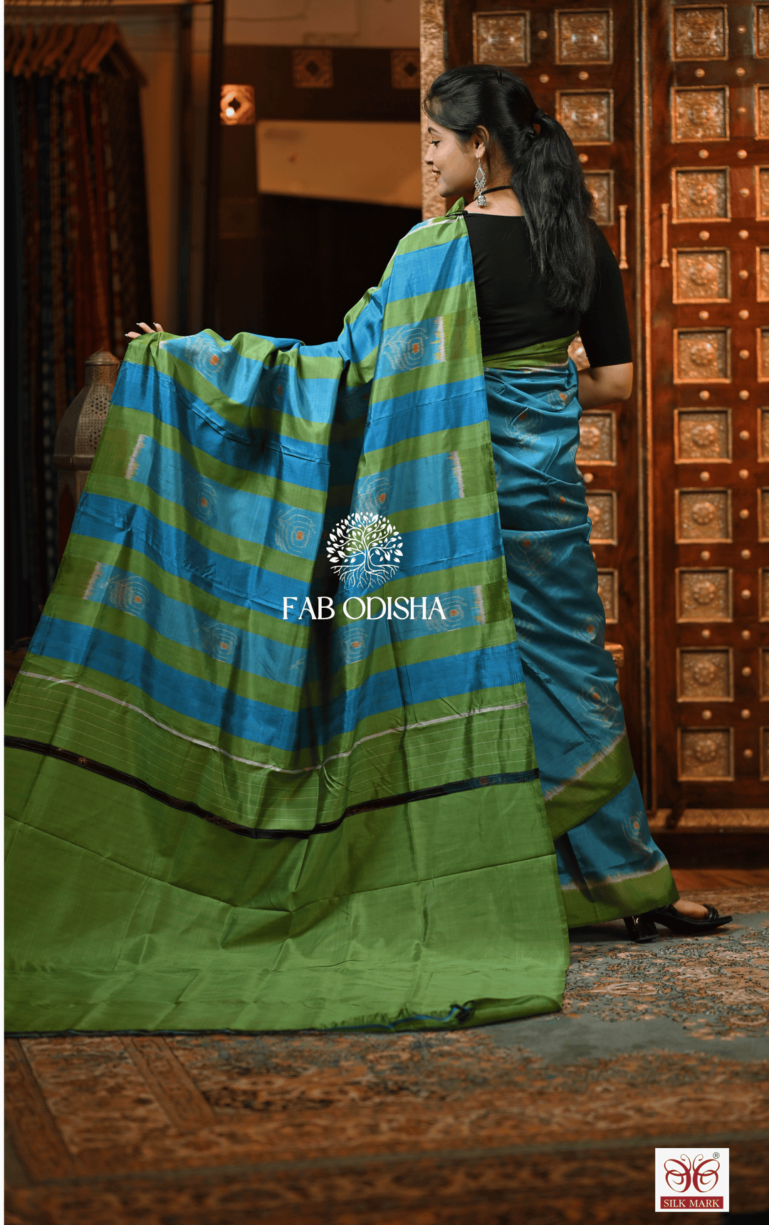 GLIMMERING SAREE SYMPHONY DESIGNER PREMIUM MULBERRY HANDLOOM PURE SILK SAREE