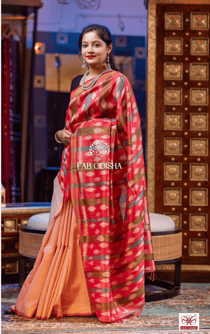 HEMAHARINI SILK SYMPHONY DESIGNER FINE TUSSAR SILK SAREE