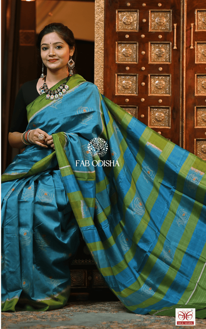 GLIMMERING SAREE SYMPHONY DESIGNER PREMIUM MULBERRY HANDLOOM PURE SILK SAREE