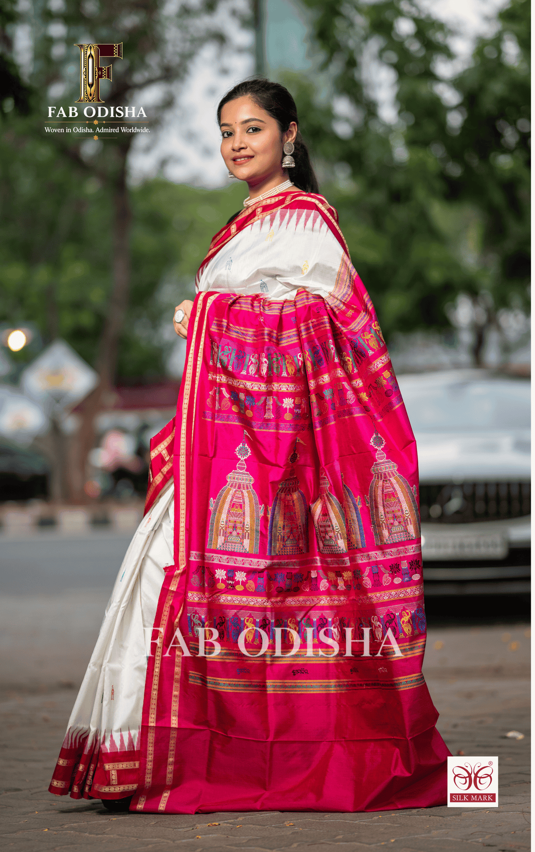 MANDIRA VAIBHAVA HERITAGE SAMBALPURI HANDLOOM PURE SILK SAREE
