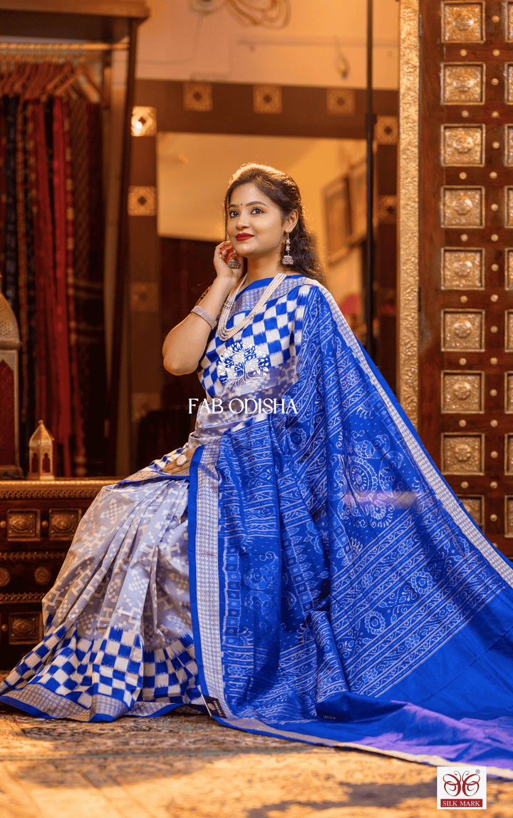 APARAJITA SAMBALPURI HANDLOOM PURE SILK SAREE