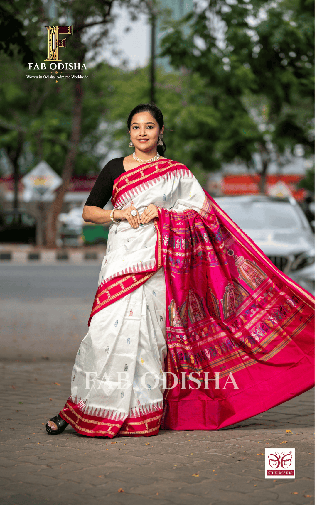 MANDIRA VAIBHAVA HERITAGE SAMBALPURI HANDLOOM PURE SILK SAREE