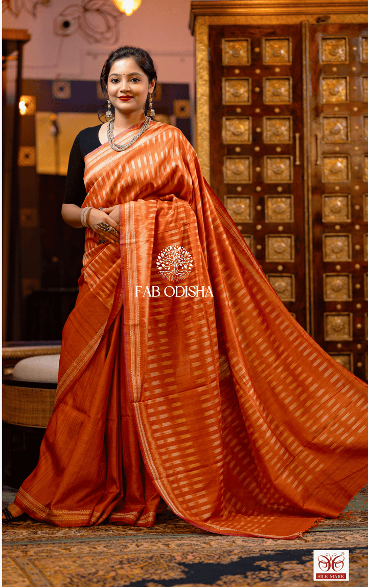 REVATI APSARA ADORNMENT LUXE DESIGNER FINE TUSSAR SILK SAREE