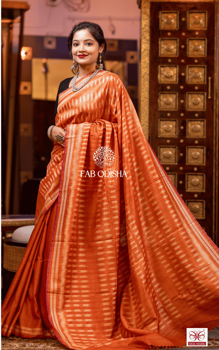 REVATI APSARA ADORNMENT LUXE DESIGNER FINE TUSSAR SILK SAREE