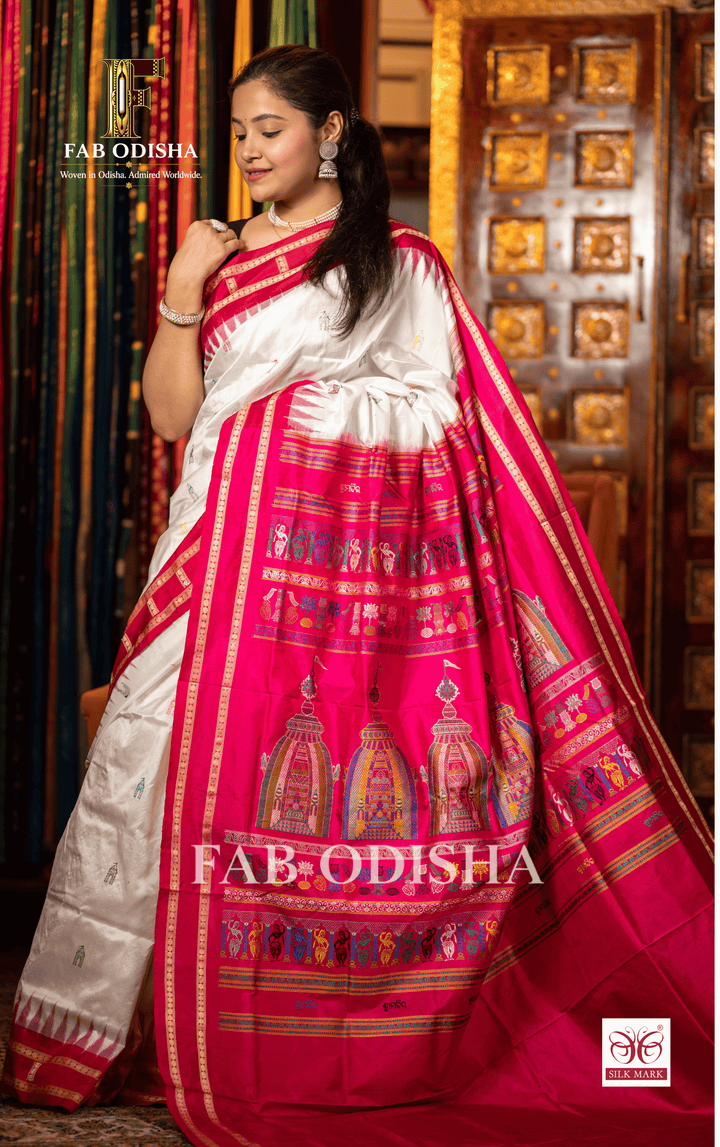 MANDIRA VAIBHAVA HERITAGE SAMBALPURI HANDLOOM PURE SILK SAREE