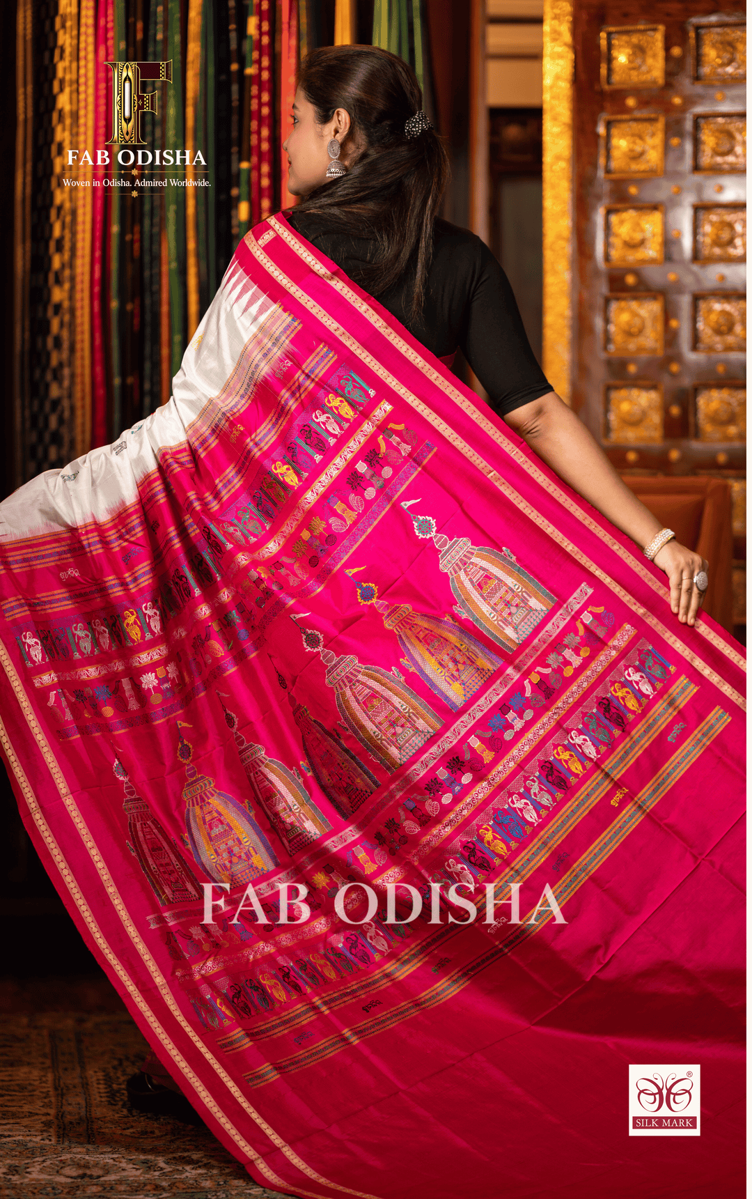MANDIRA VAIBHAVA HERITAGE SAMBALPURI HANDLOOM PURE SILK SAREE
