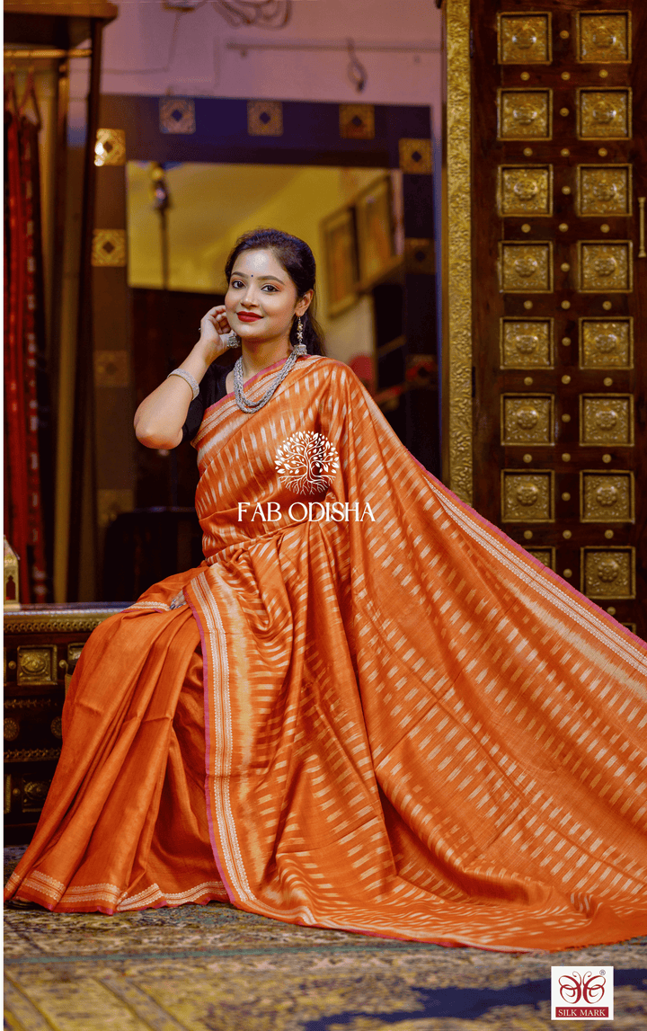 REVATI APSARA ADORNMENT LUXE DESIGNER FINE TUSSAR SILK SAREE