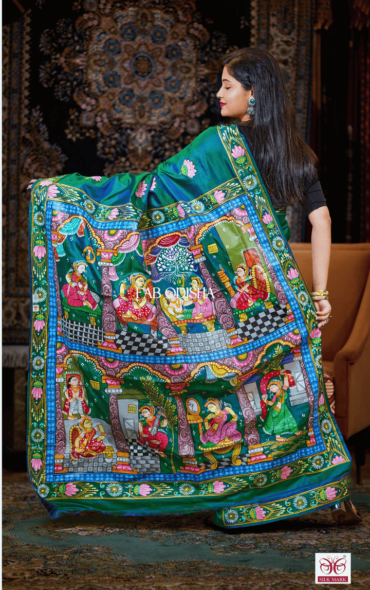 VANITA GRAMYA THEME PATTACHITRA PURE SILK SAREE