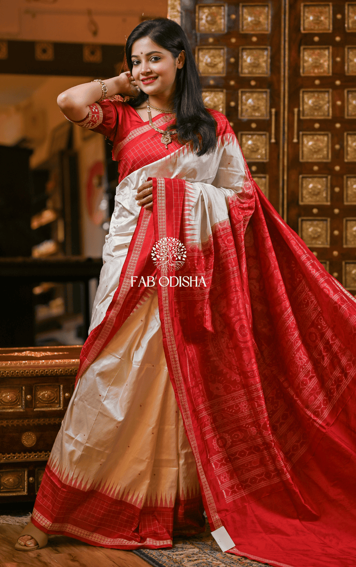 ALANKARNA BLISS SAMBALPURI PURE HANDLOOM SILK SAREE