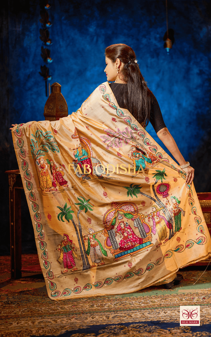 VARA VADHU PATTACHITRA PURE SILK SAREE