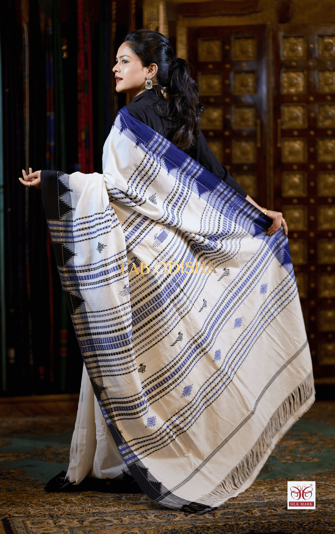 KOTPAD KATHA ORGANIC DYED COTTON SAREE