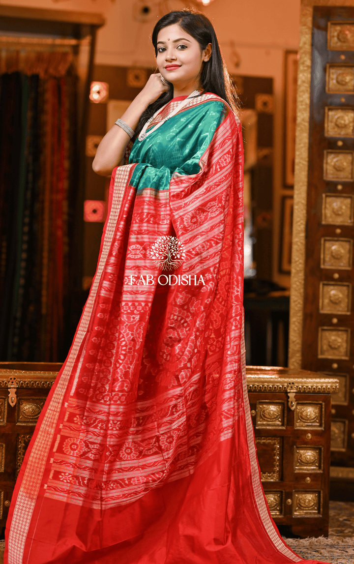 AANANDAM DRAPE BOITA SAMBALPURI HANDLOOM PURE SILK SAREE