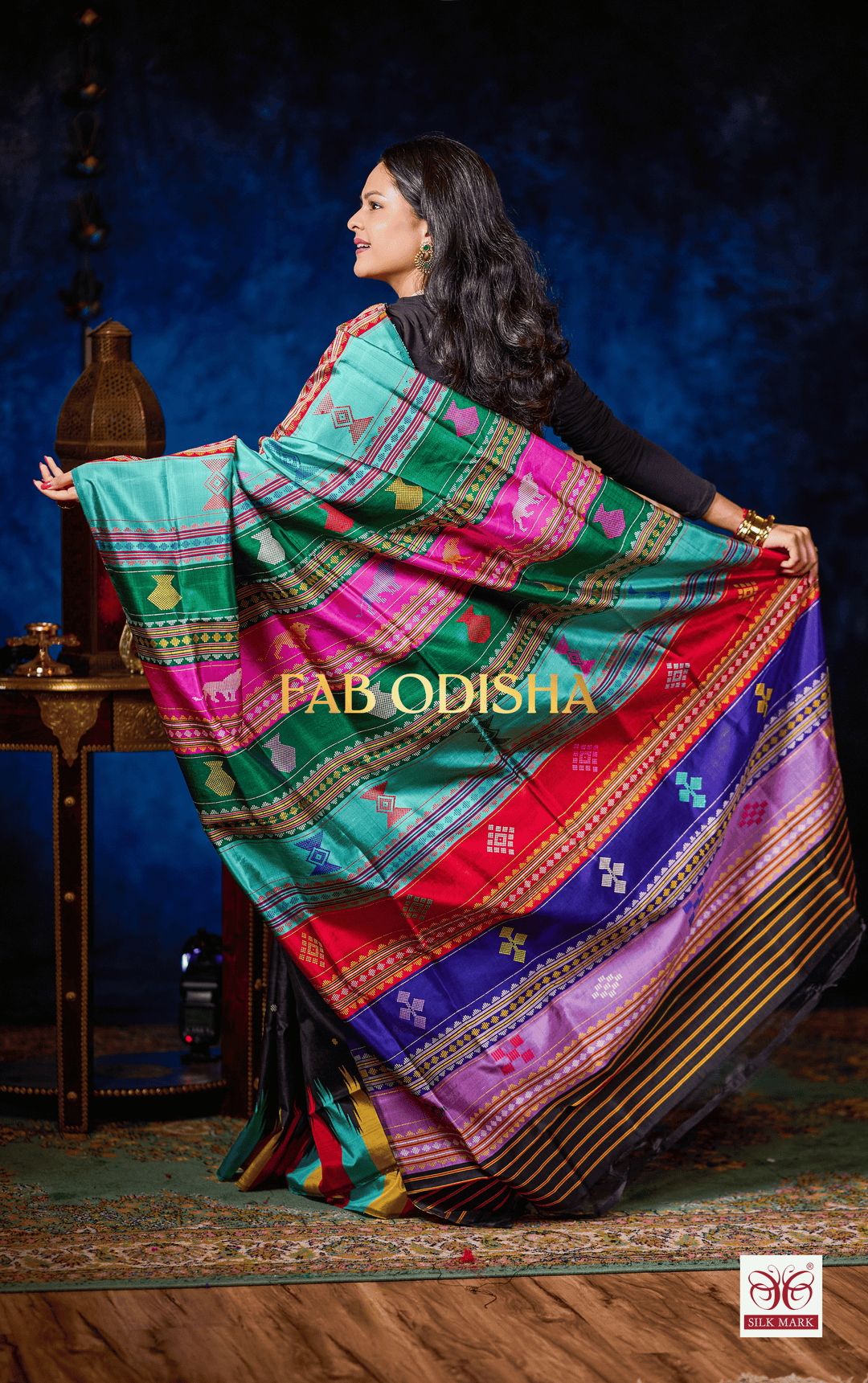 AUREVA WEAVES- BERHAMPURI DOUBLE AANCHAL PURE SILK PATTA SAREE