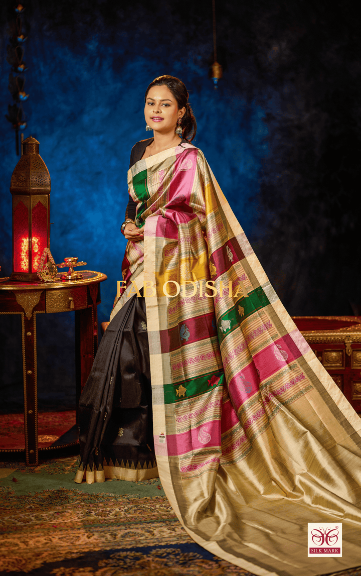 RUPASYA HERITAGE DOUBLE ANCHAL BERHAMPURI SILK PATTA