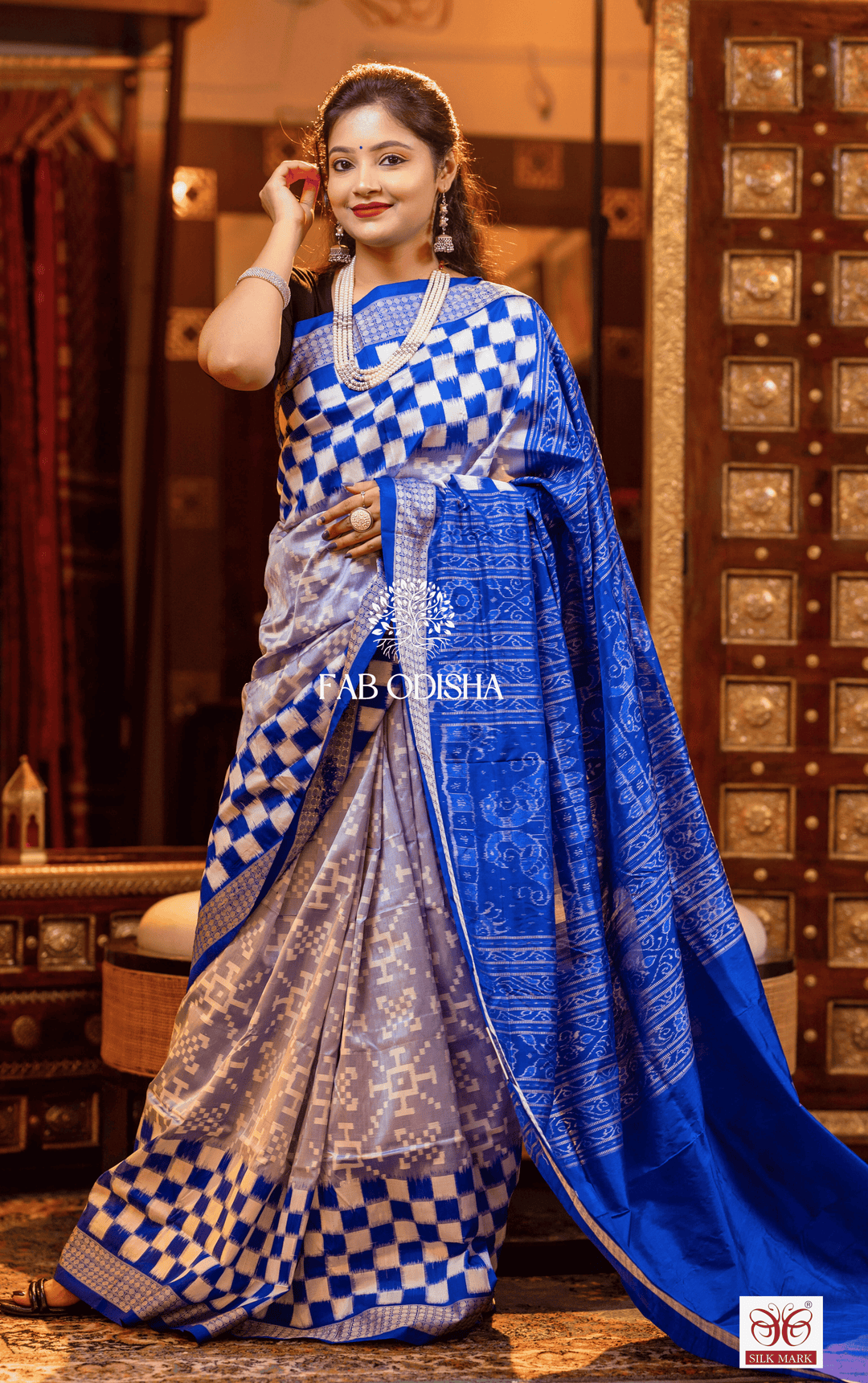 APARAJITA SAMBALPURI HANDLOOM PURE SILK SAREE