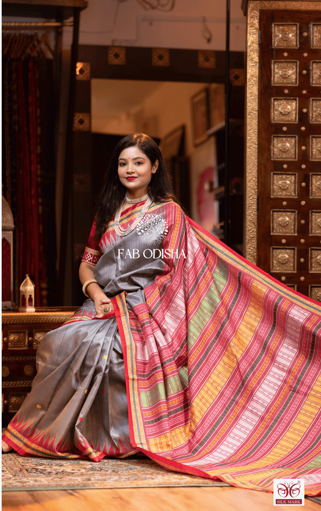 THE SUTRA LUXE DESIGNER FINE TUSSAR SILK SAREE