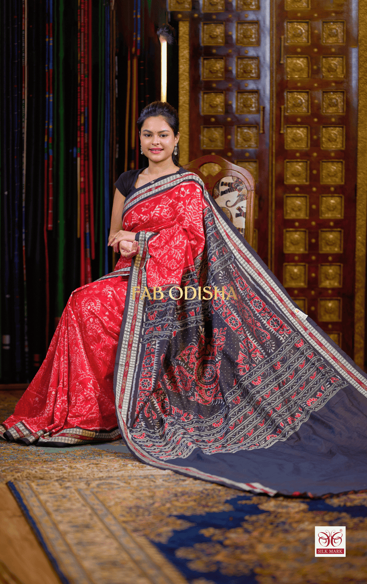 IMPERIAL IKAT EXCLUSIVE SAMBALPURI HANDLOOM PURE SILK SAREE