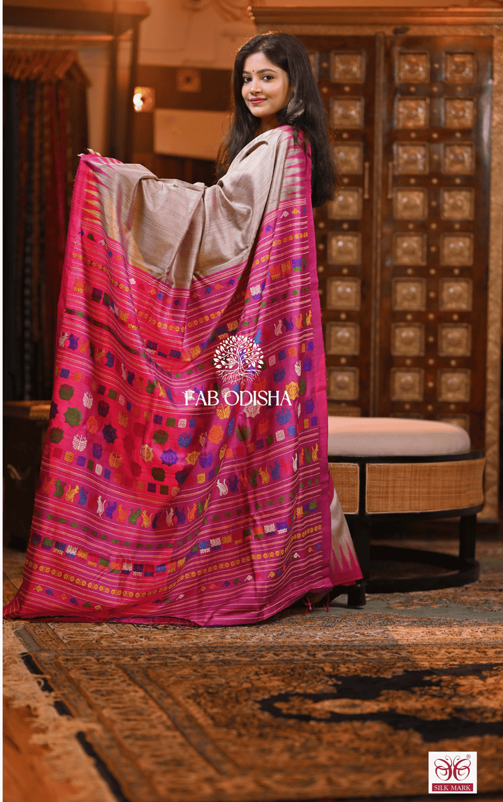 RIWAAZ ETHEREAL ELEGANCE DESIGNER SUPER FINE TUSSAR SILK SAREE